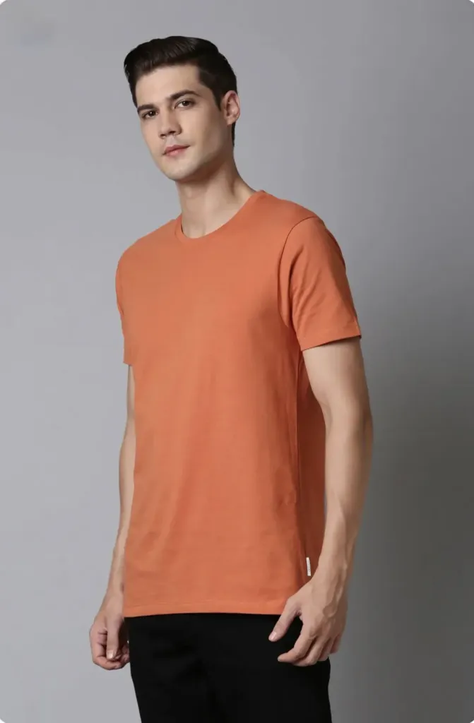 Men's Caramel Cotton T-shirt (38/M, White)